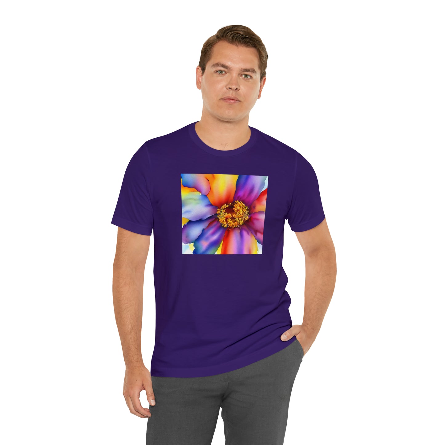 Colorful Open Flower Tee