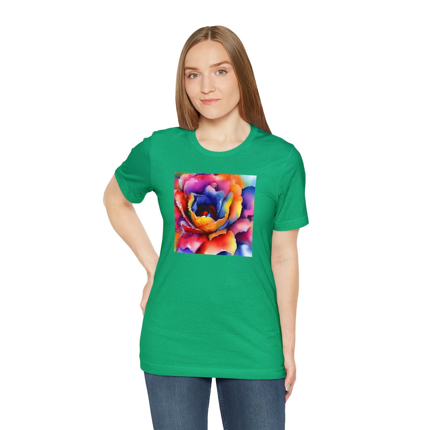 Open Watercolor Flower Tee