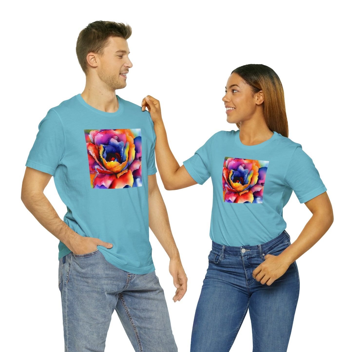 Open Watercolor Flower Tee