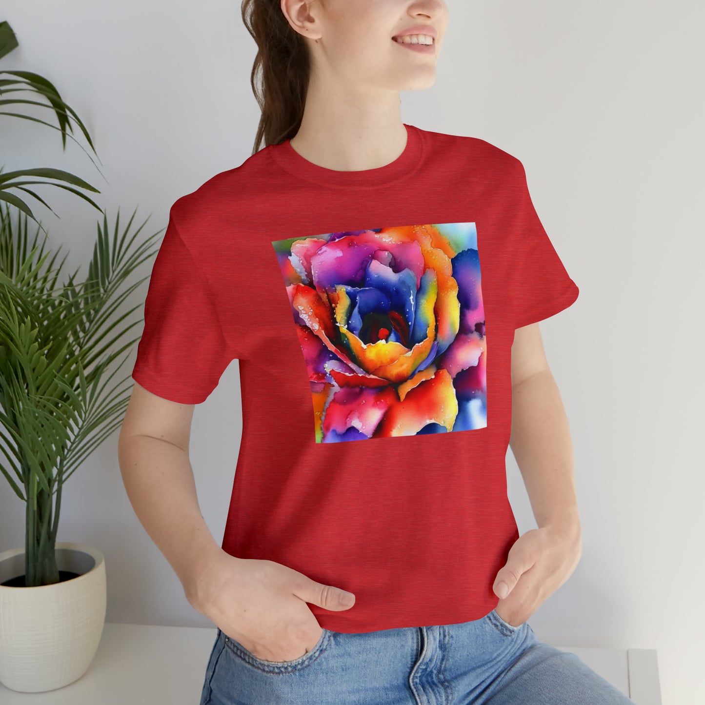 Open Watercolor Flower Tee