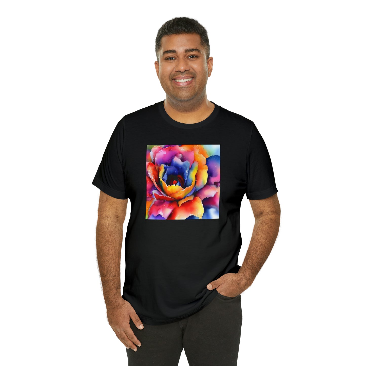 Open Watercolor Flower Tee