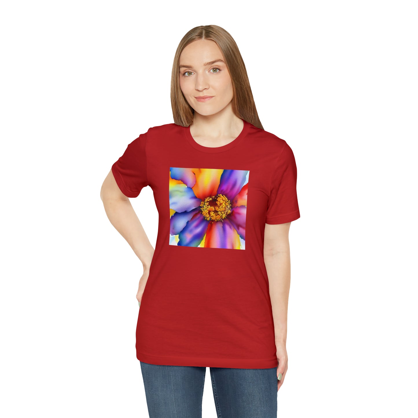 Colorful Open Flower Tee