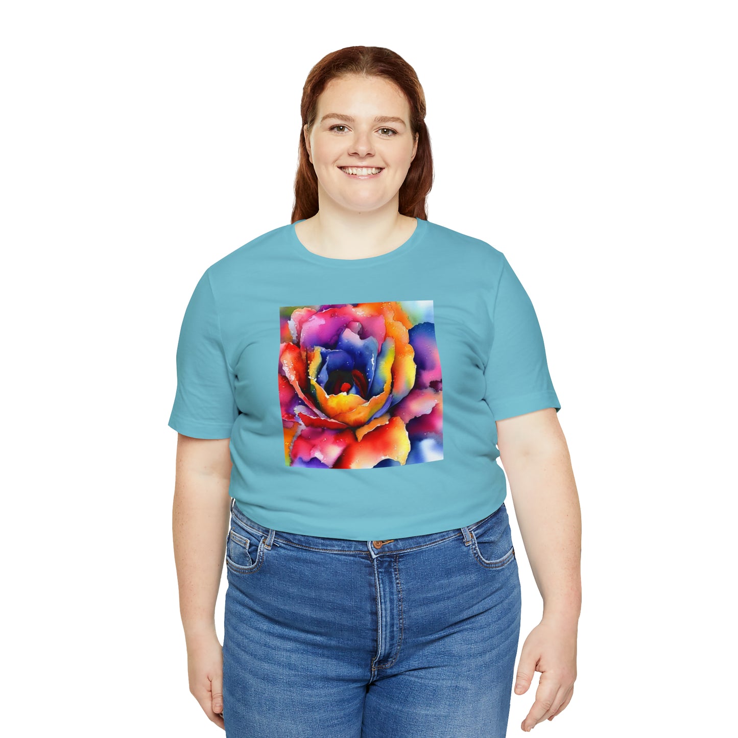 Open Watercolor Flower Tee