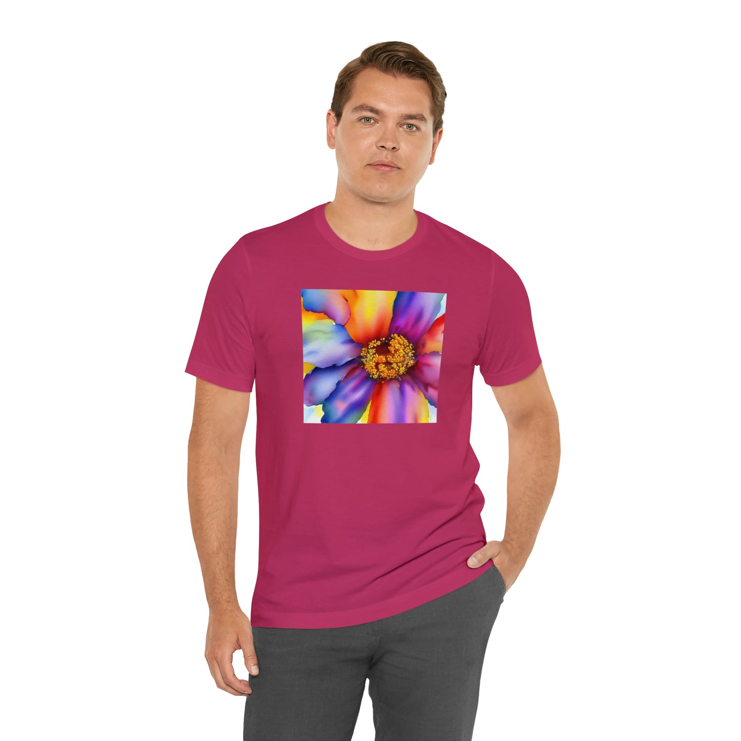 Colorful Open Flower Tee