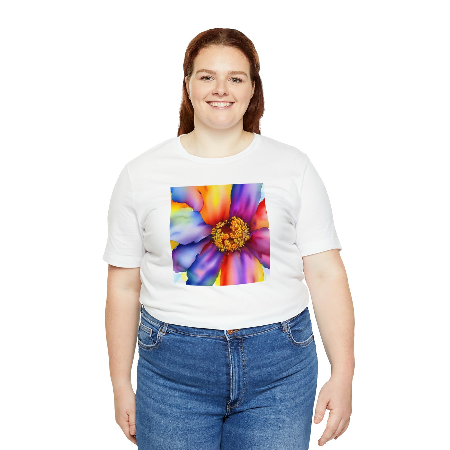 Colorful Open Flower Tee