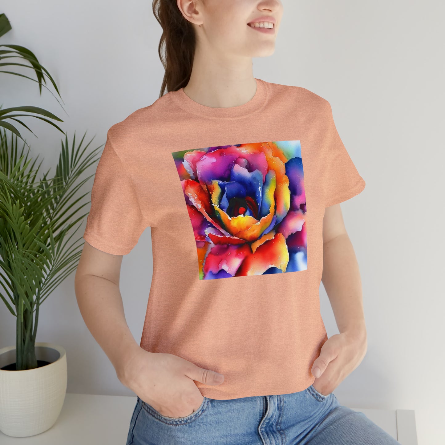 Open Watercolor Flower Tee