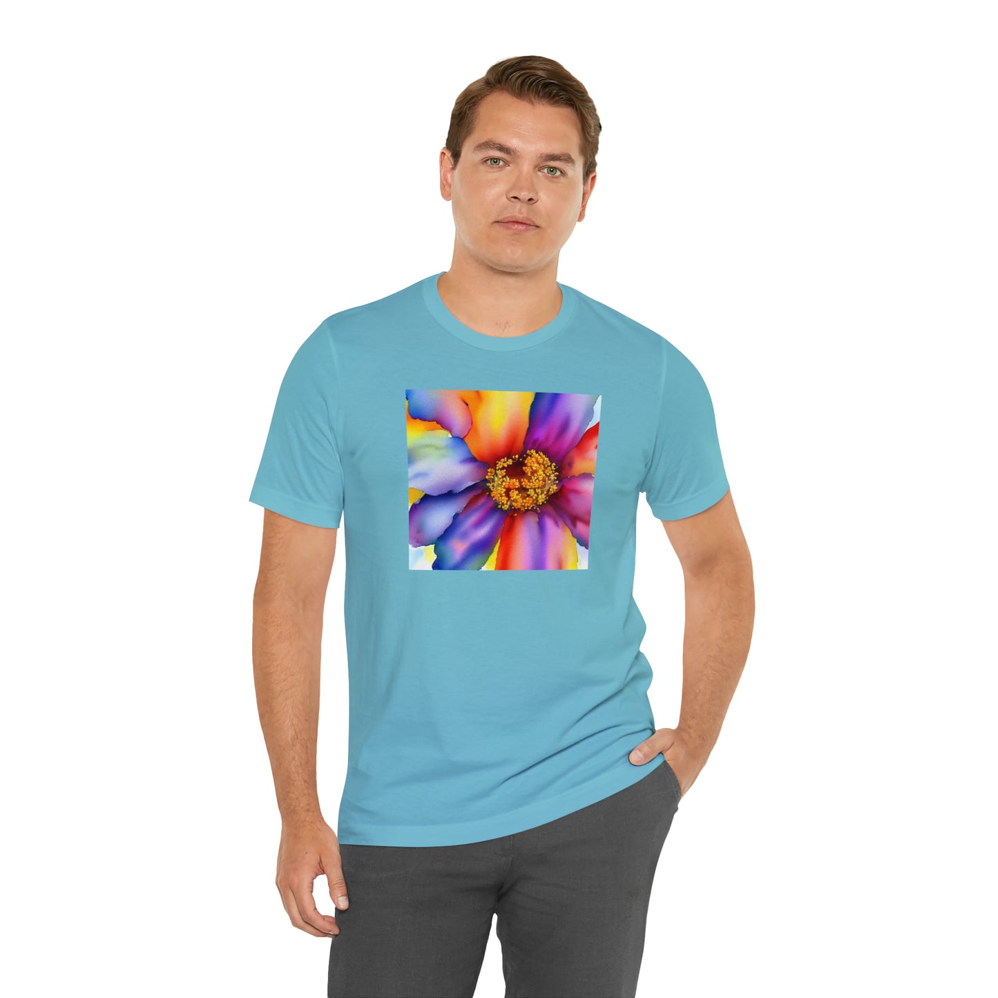 Colorful Open Flower Tee