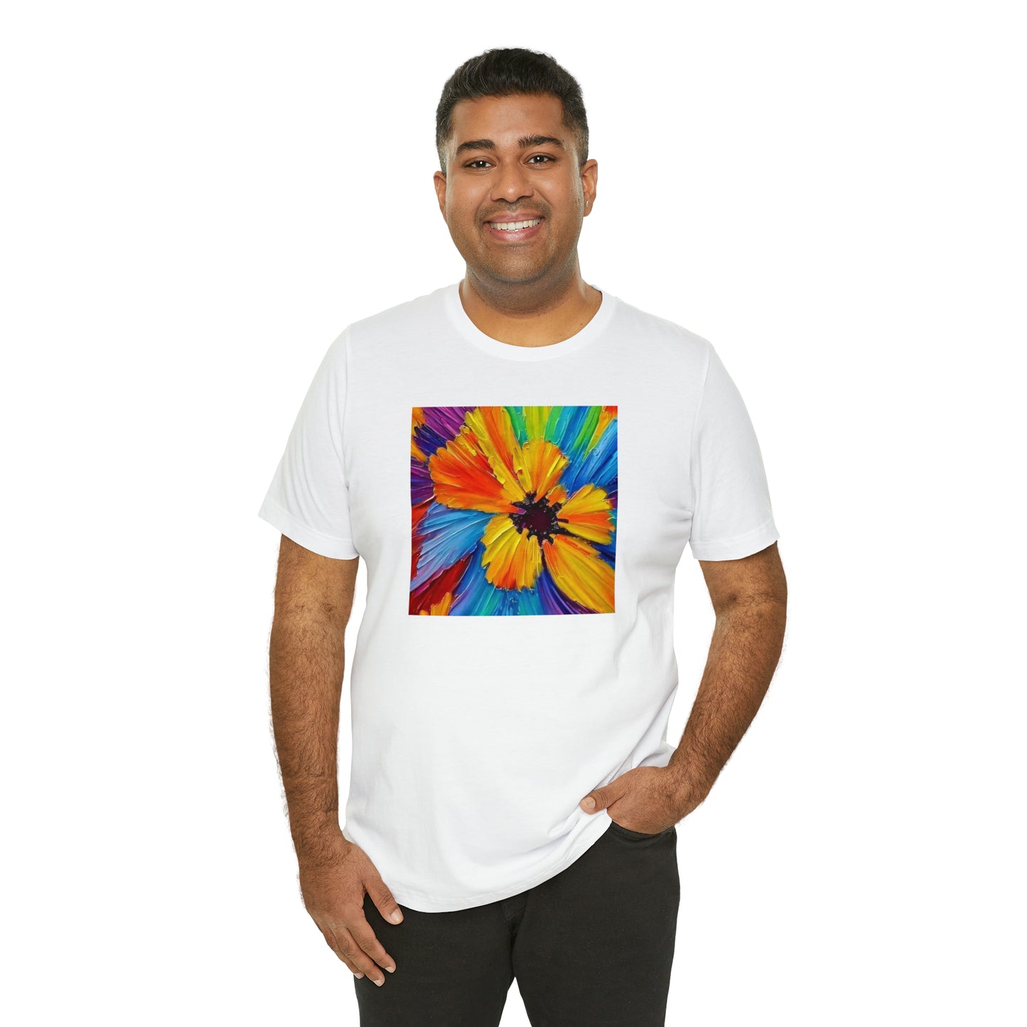 Oil Painted Flower Tee
