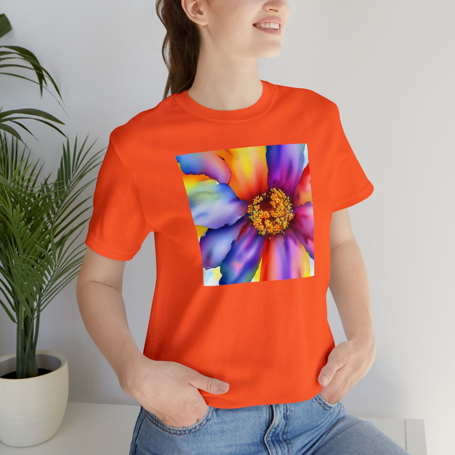 Colorful Open Flower Tee