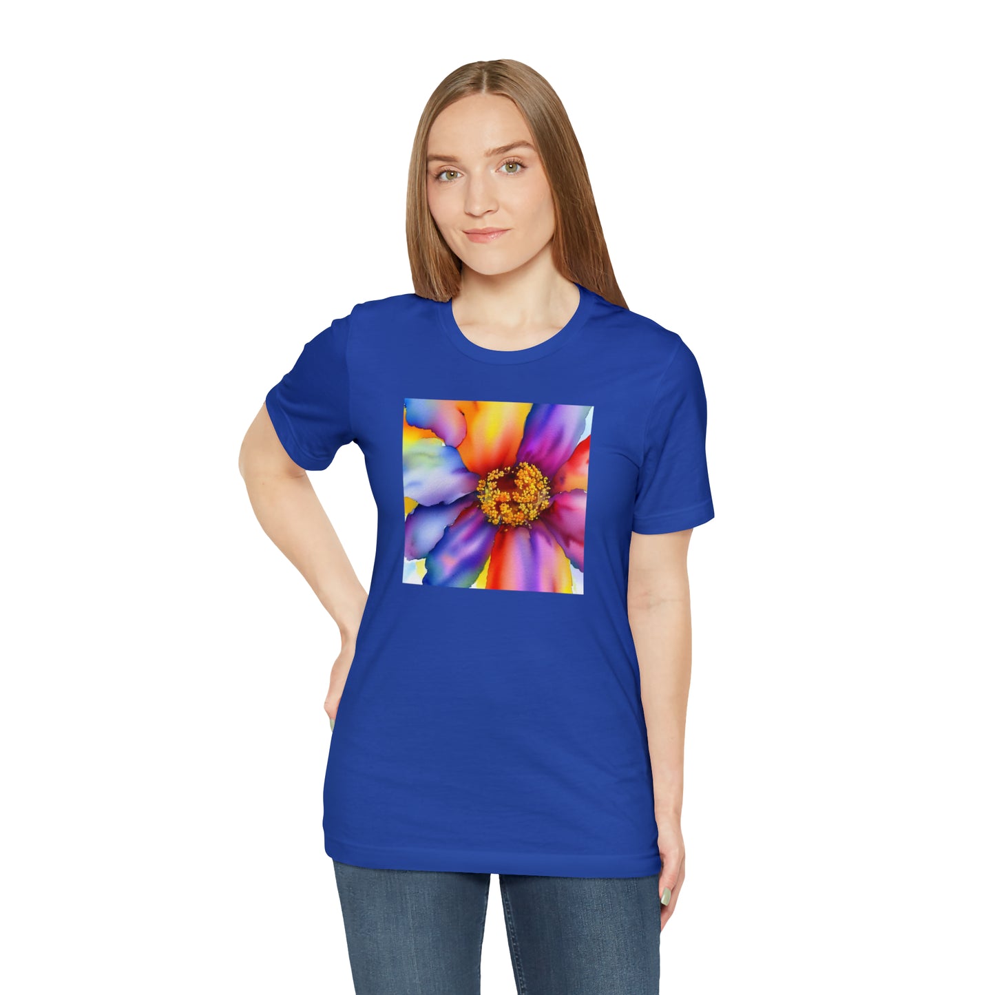 Colorful Open Flower Tee