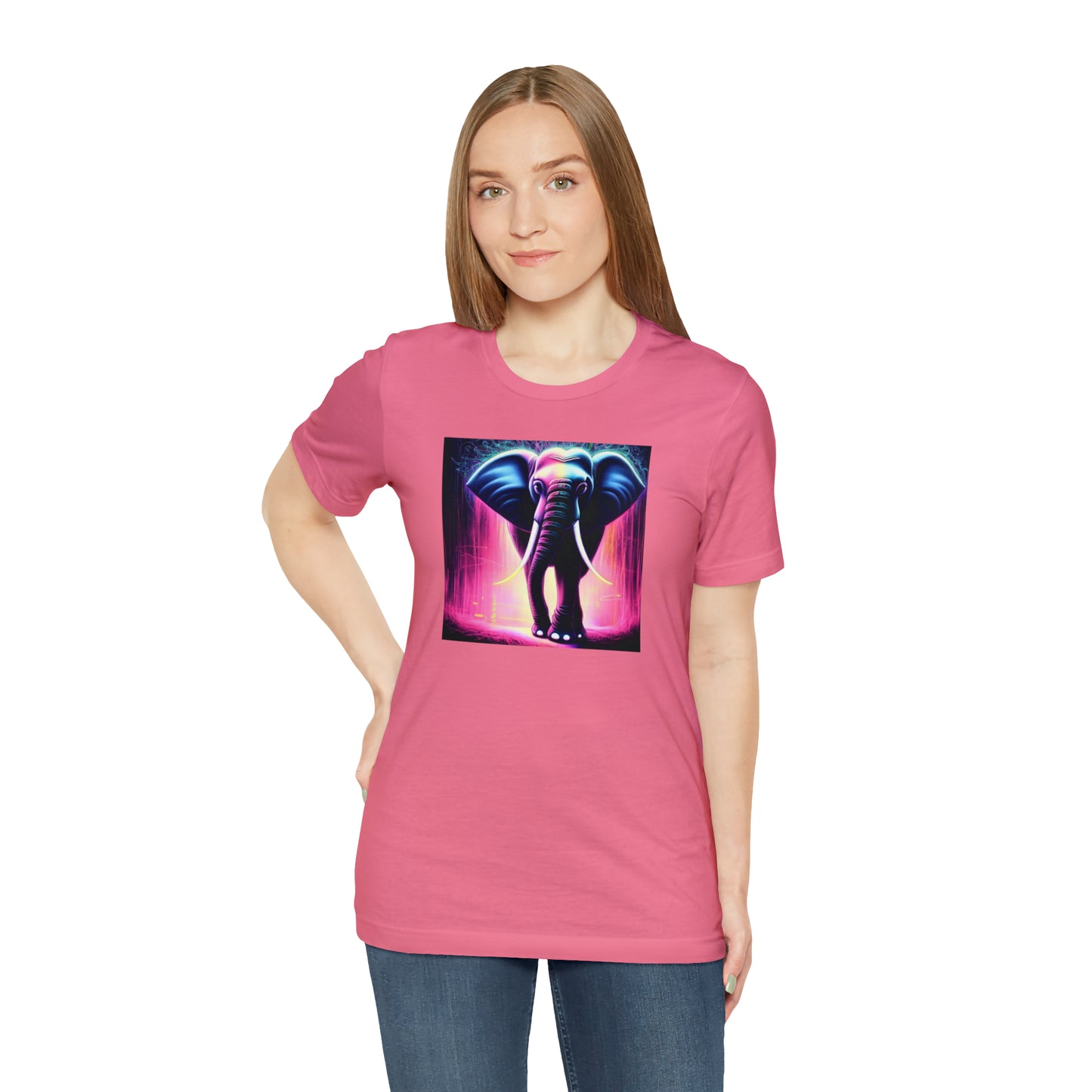 Pink Rain Elephant Tee