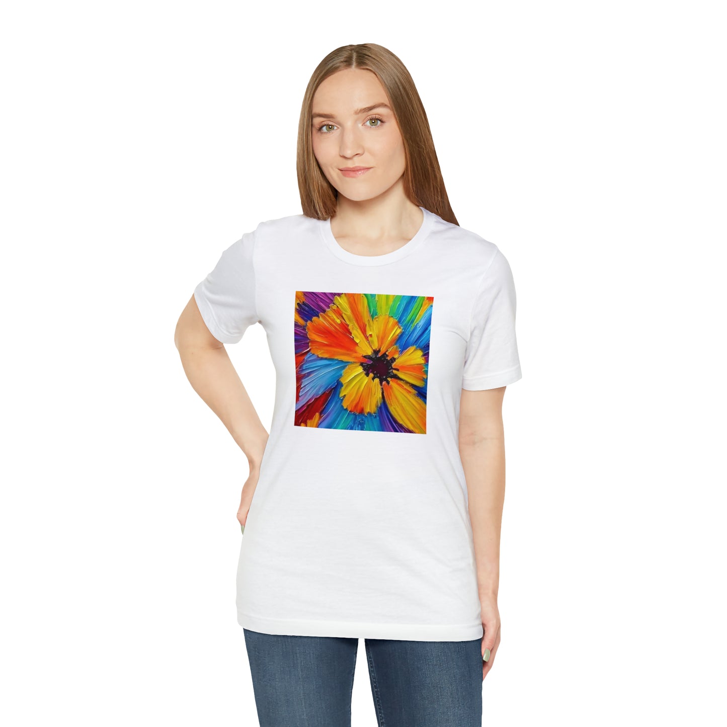 Oil Painted Flower Tee