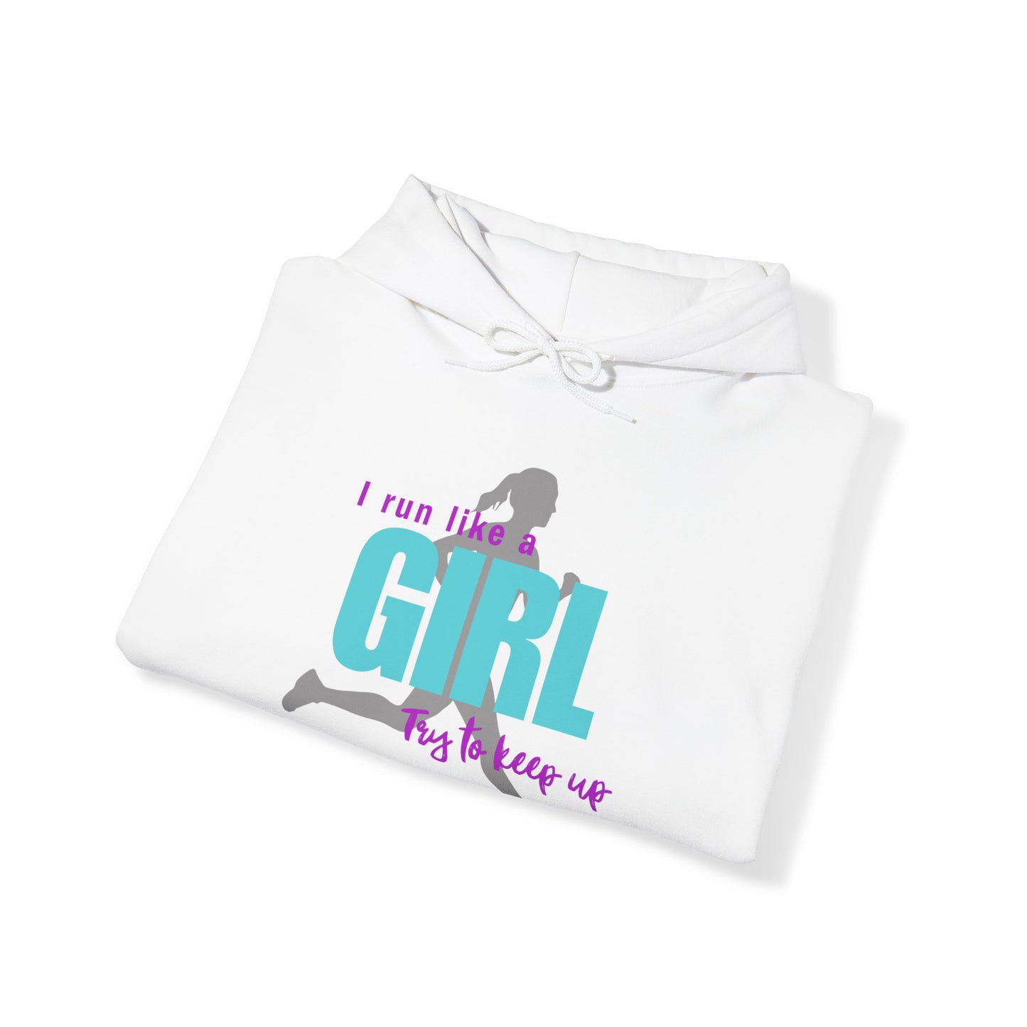 Run like a girl Unisex Heavy Blend™ Hooded Sweatshirt