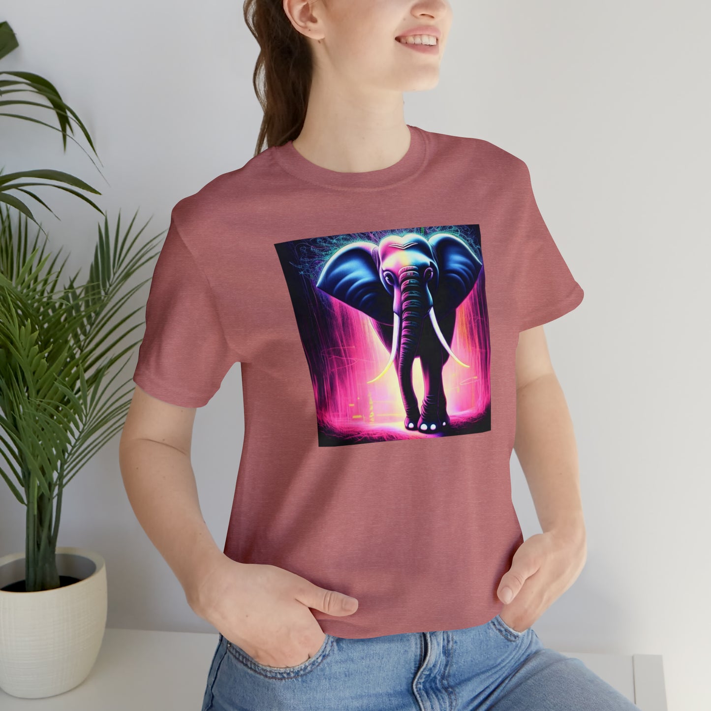 Pink Rain Elephant Tee