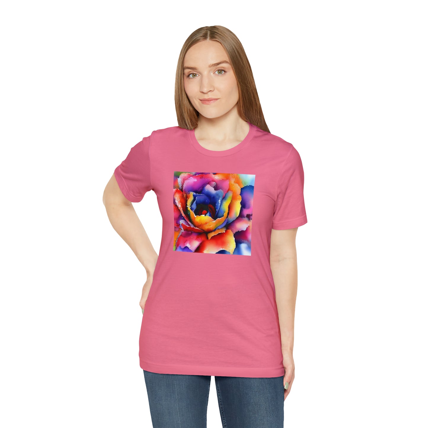Open Watercolor Flower Tee