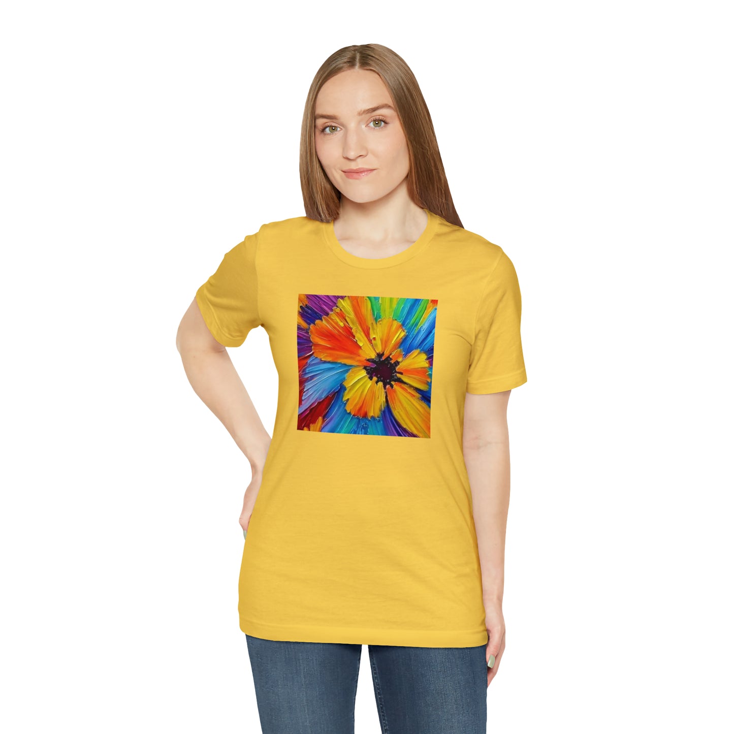 Oil Painted Flower Tee