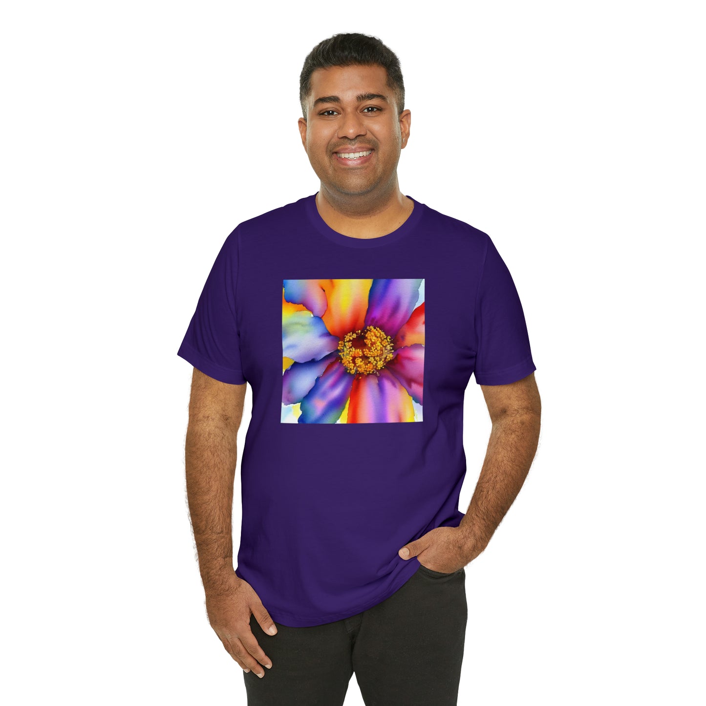 Colorful Open Flower Tee