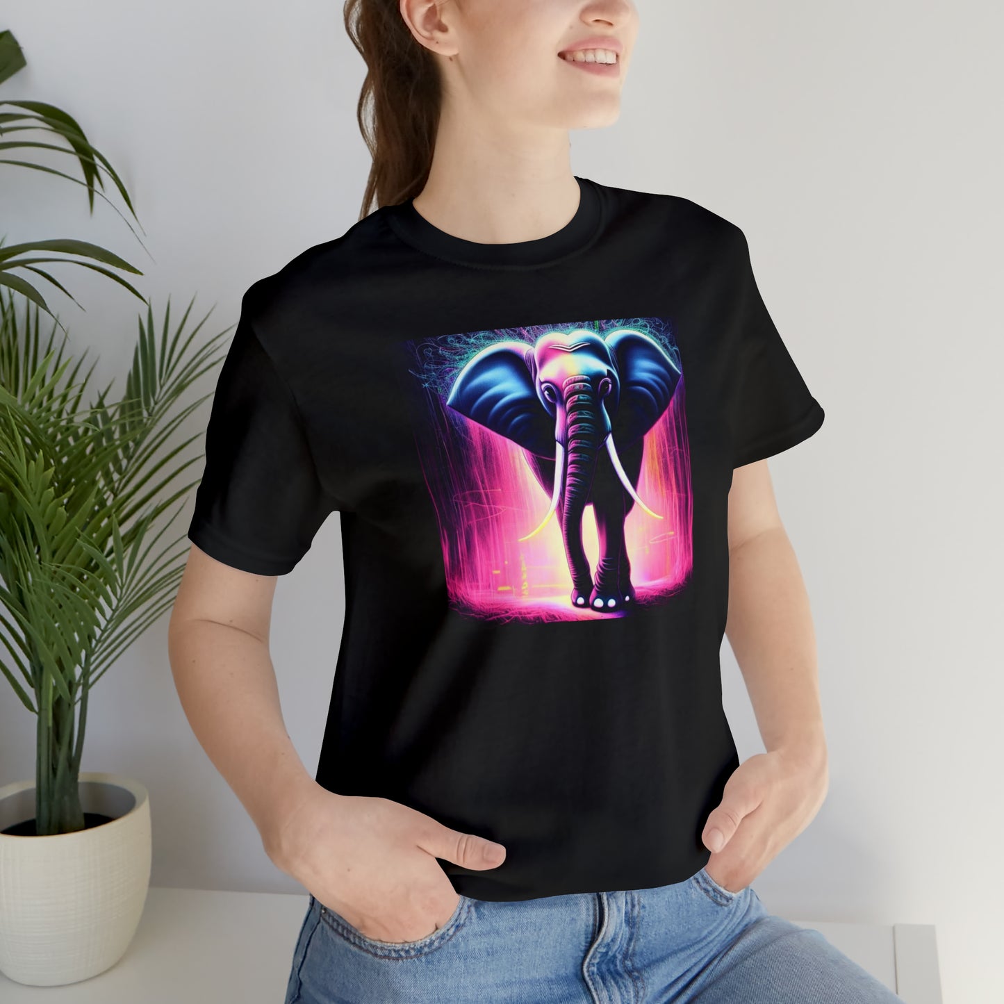 Pink Rain Elephant Tee