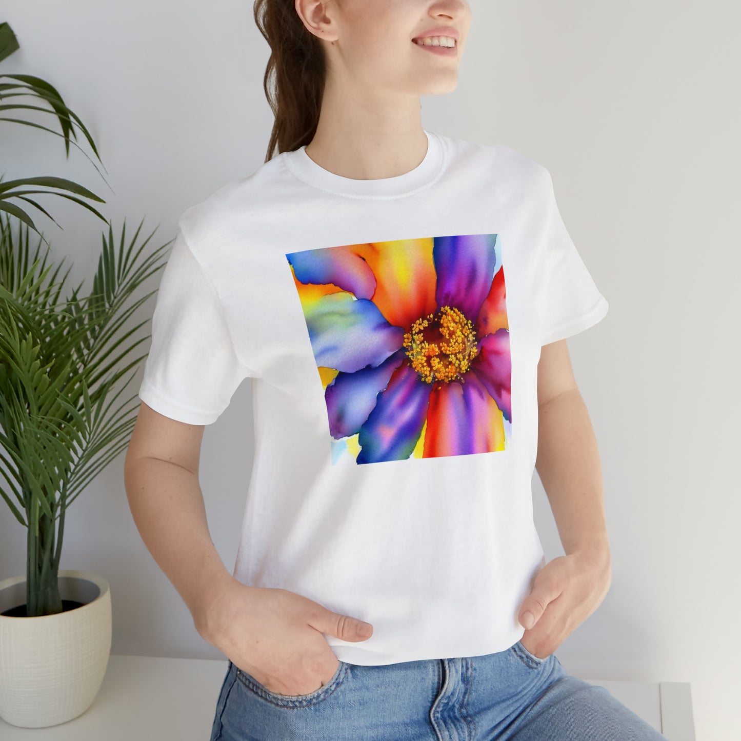 Colorful Open Flower Tee