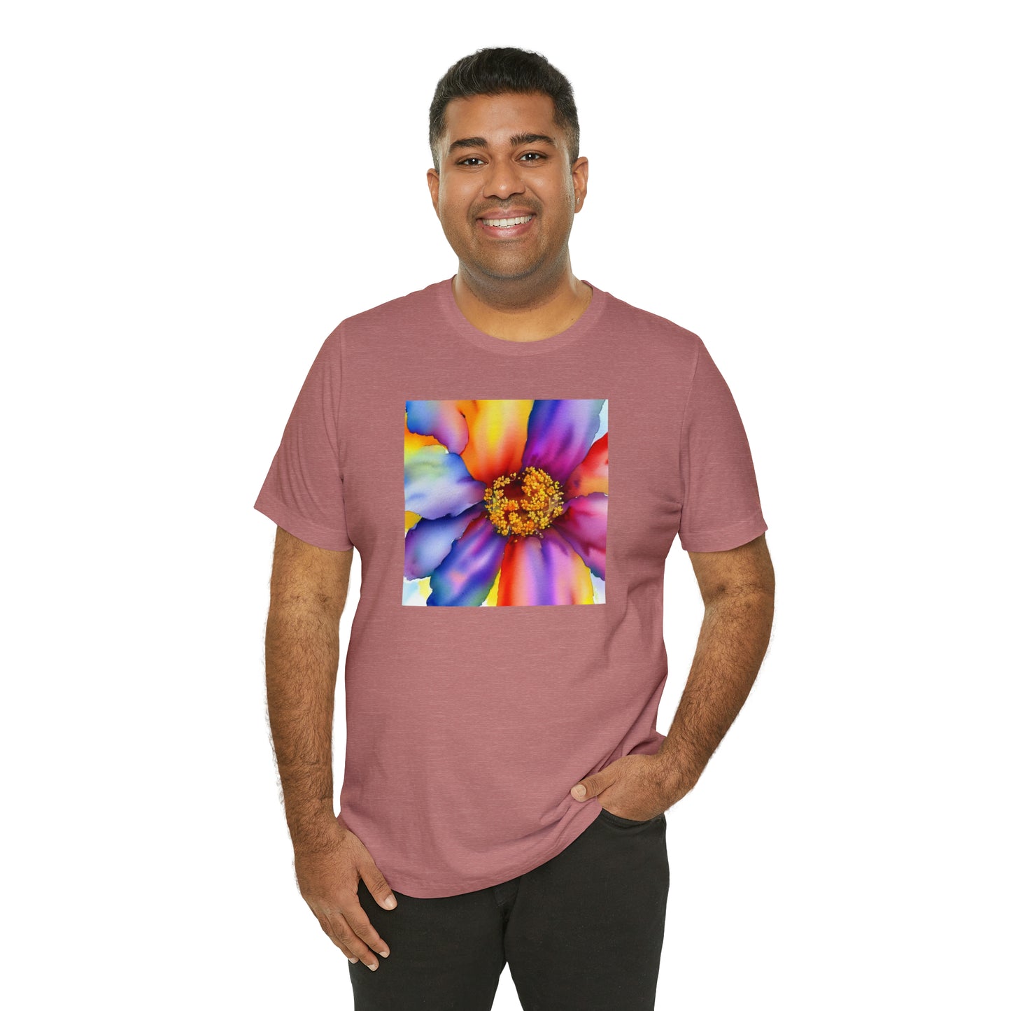 Colorful Open Flower Tee