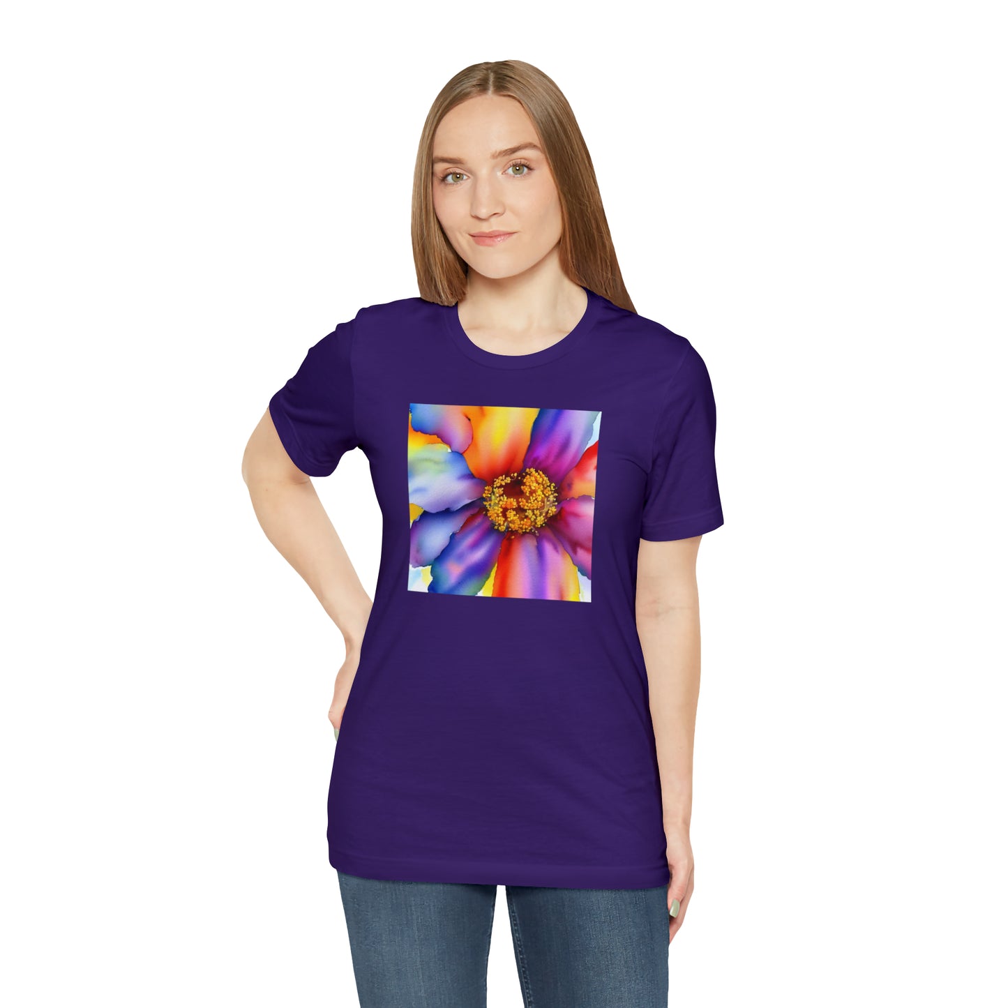 Colorful Open Flower Tee