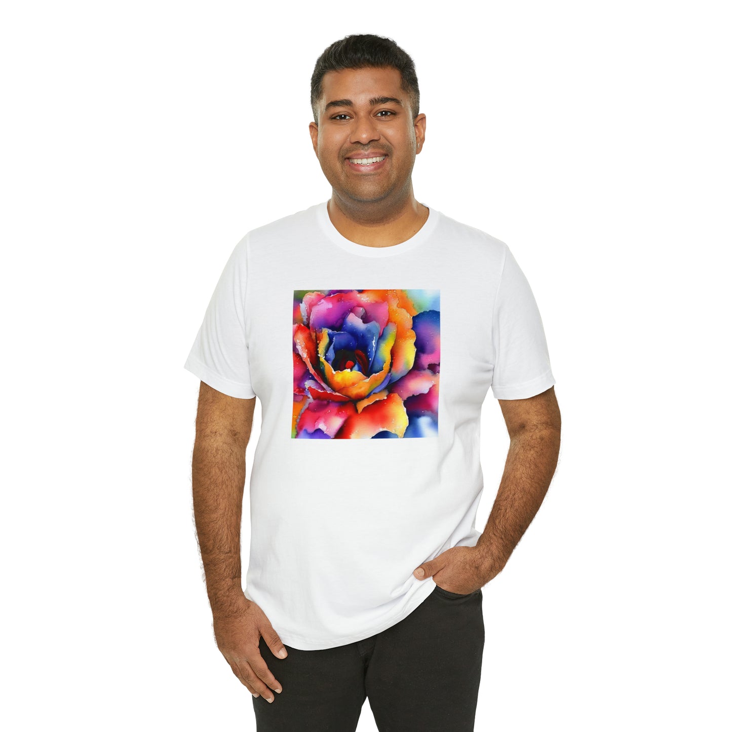 Open Watercolor Flower Tee