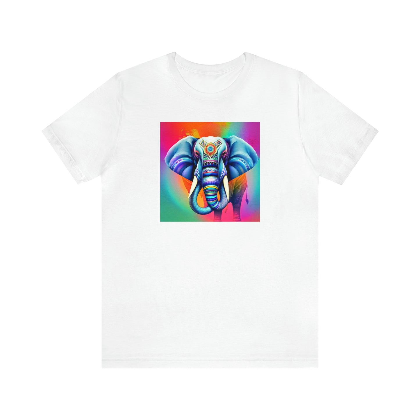 Decorated Elephant Ranibow Tee