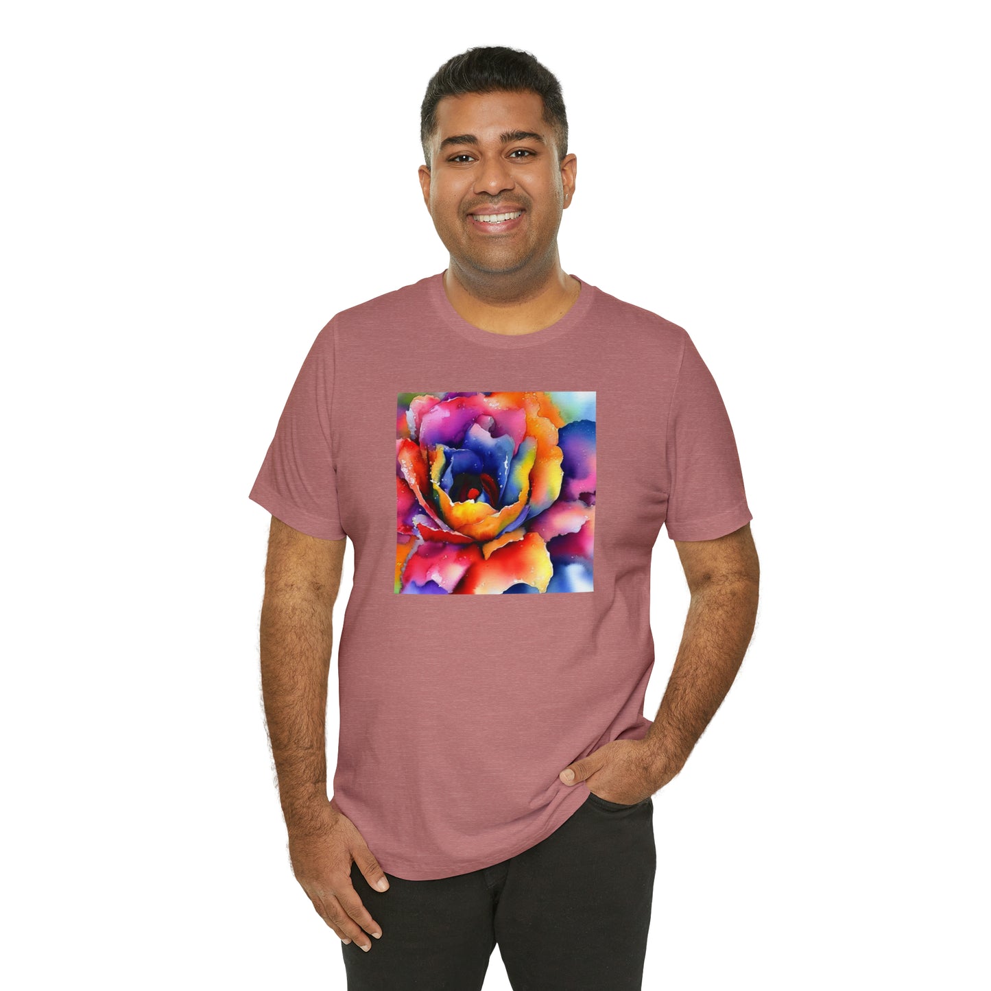 Open Watercolor Flower Tee