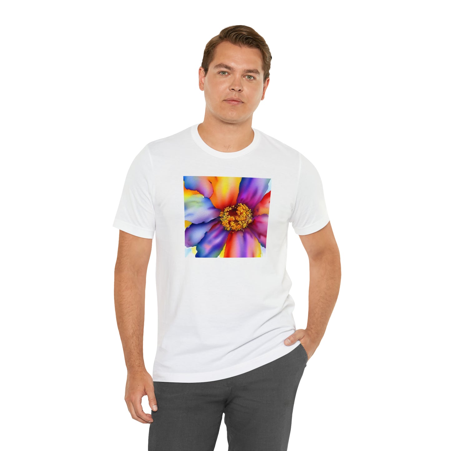 Colorful Open Flower Tee