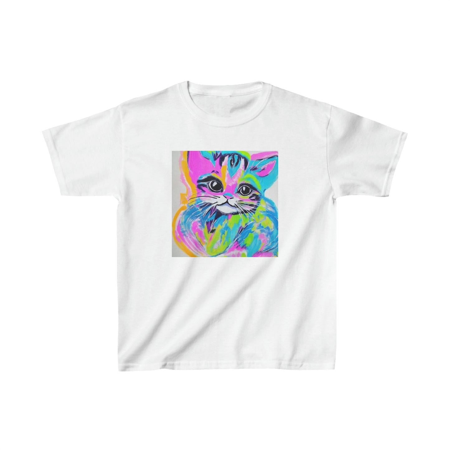 Color Block Kitten Kid's Tee