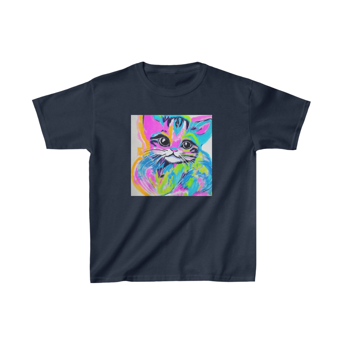 Color Block Kitten Kid's Tee