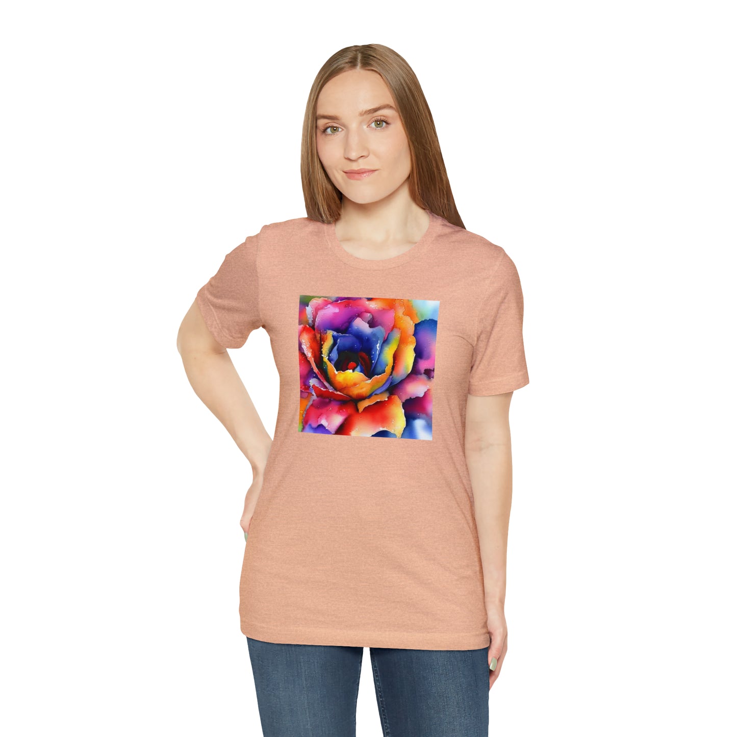 Open Watercolor Flower Tee