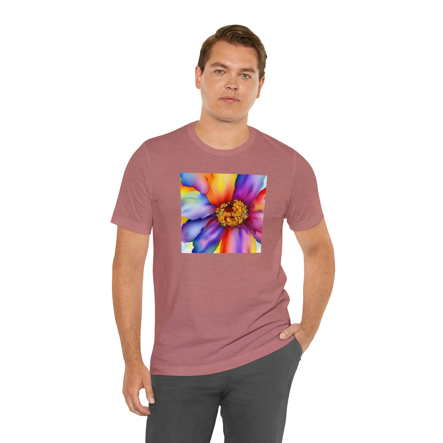 Colorful Open Flower Tee