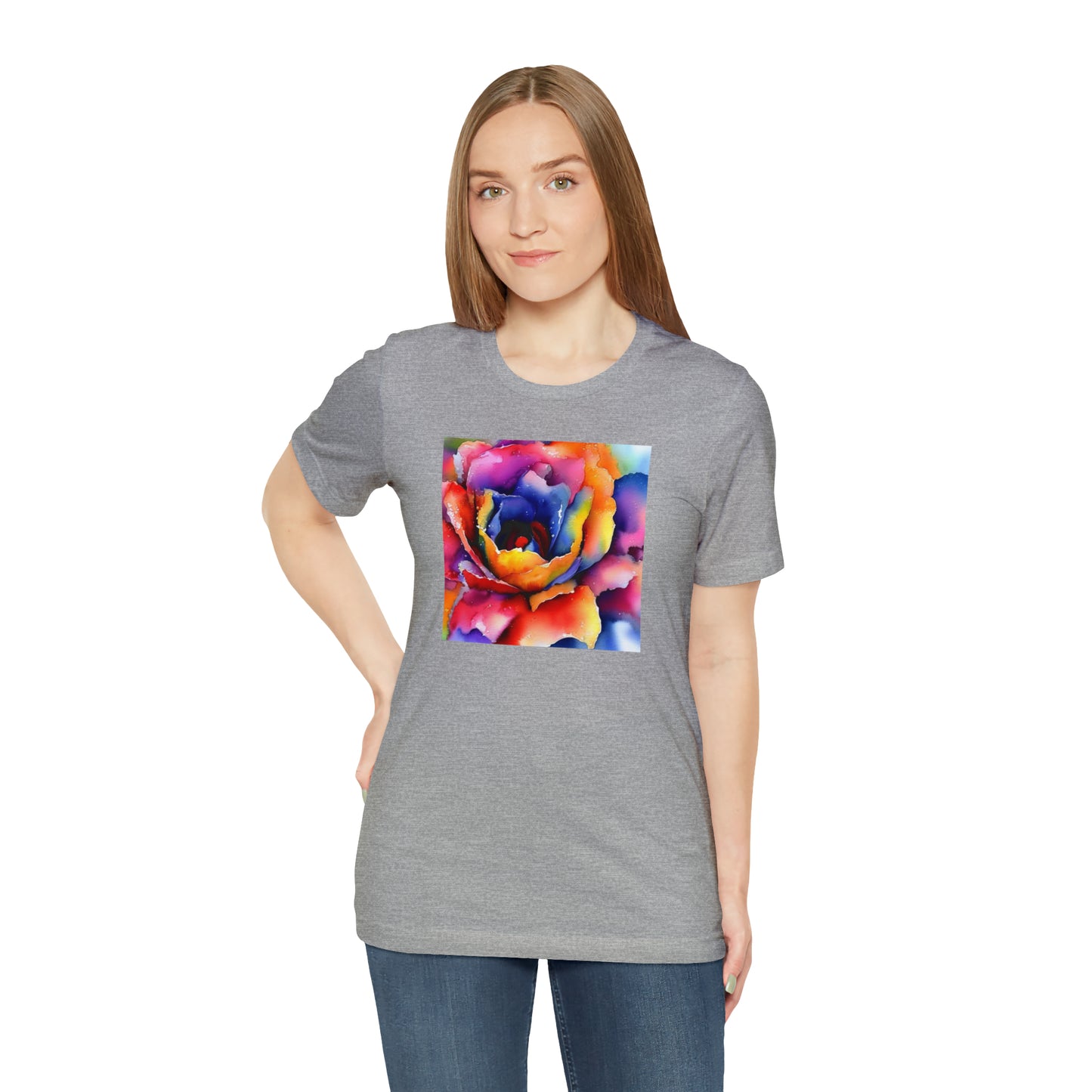 Open Watercolor Flower Tee