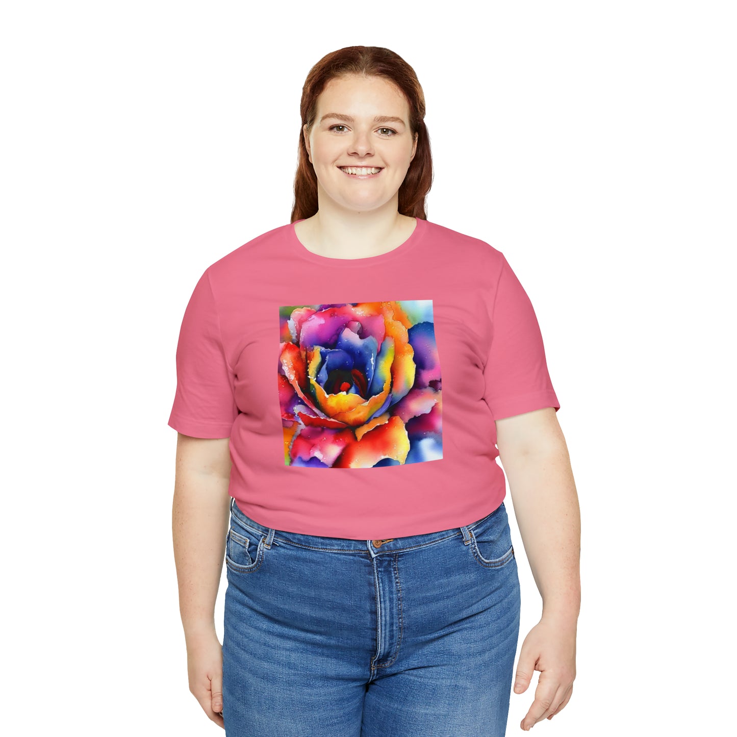 Open Watercolor Flower Tee