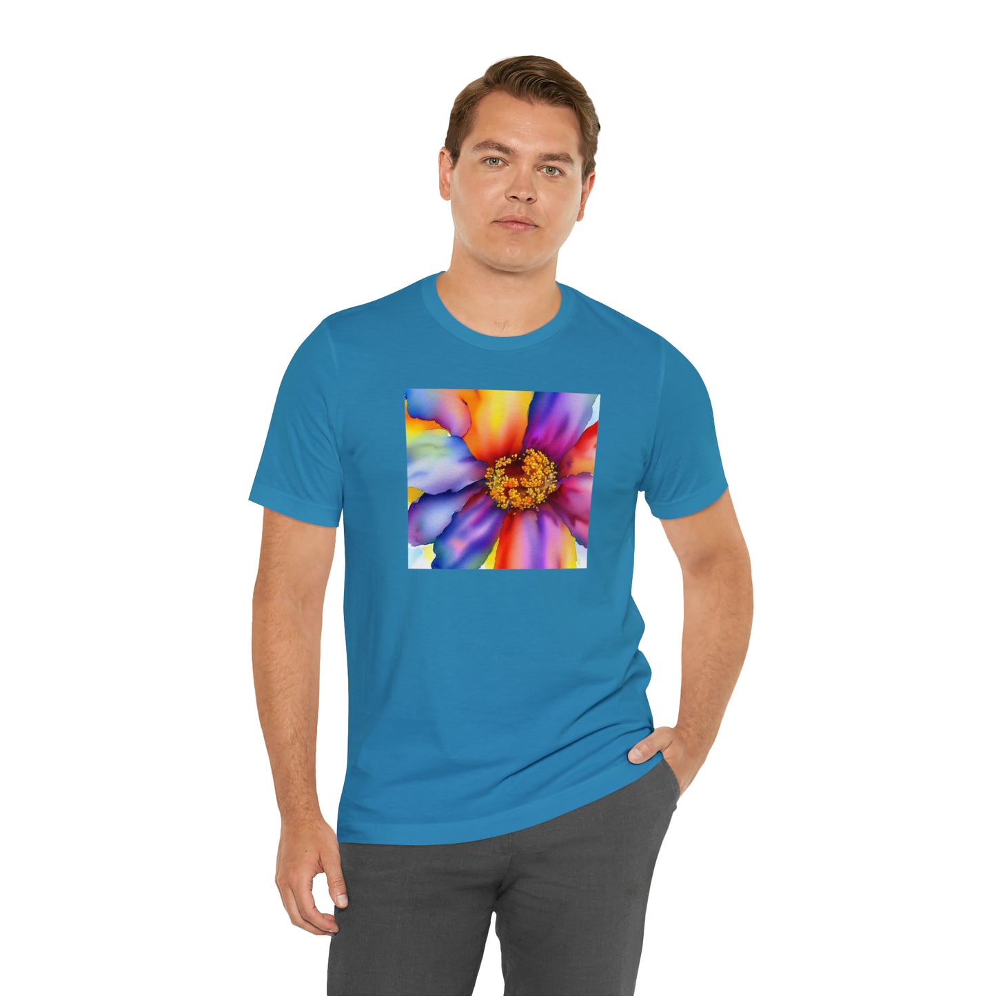 Colorful Open Flower Tee