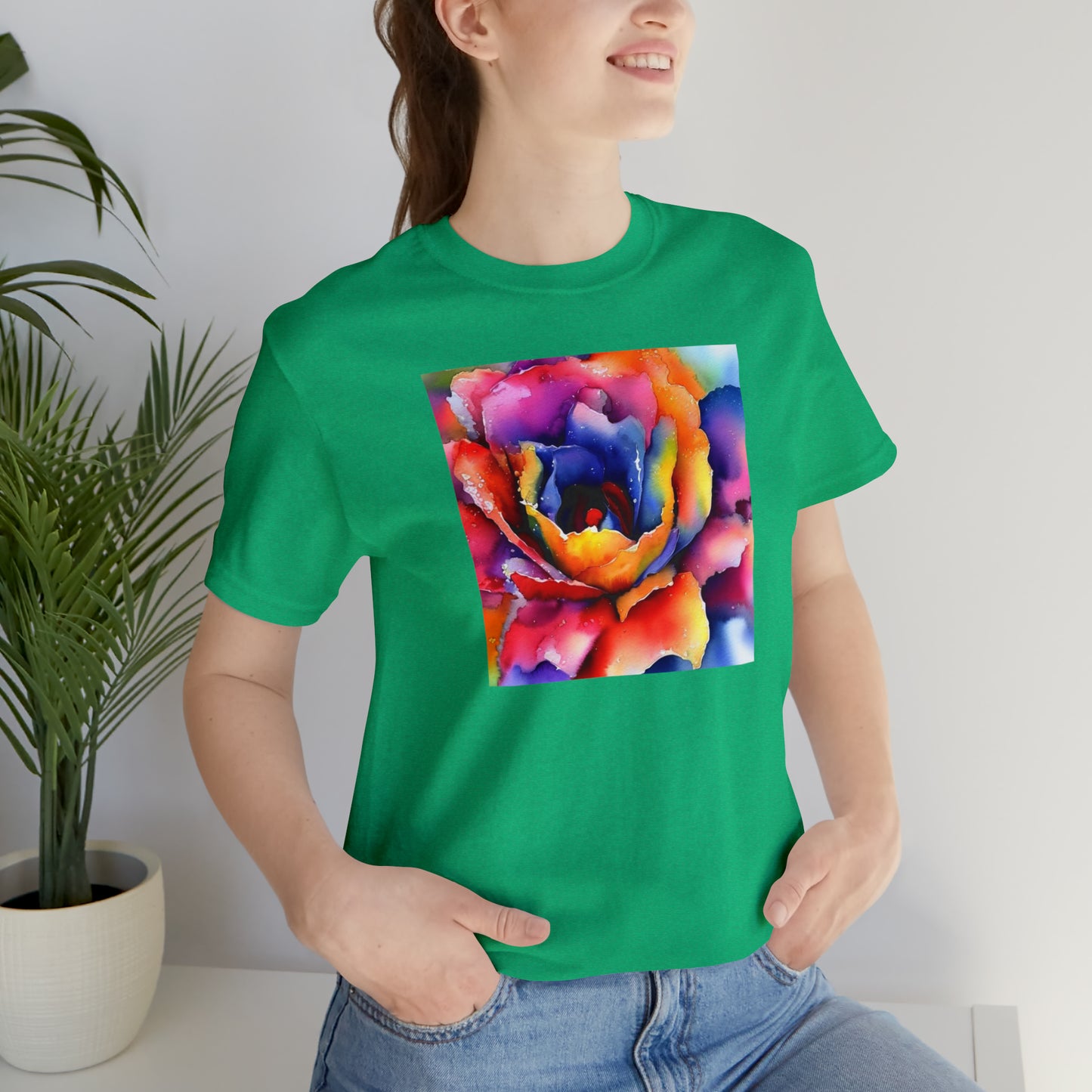 Open Watercolor Flower Tee