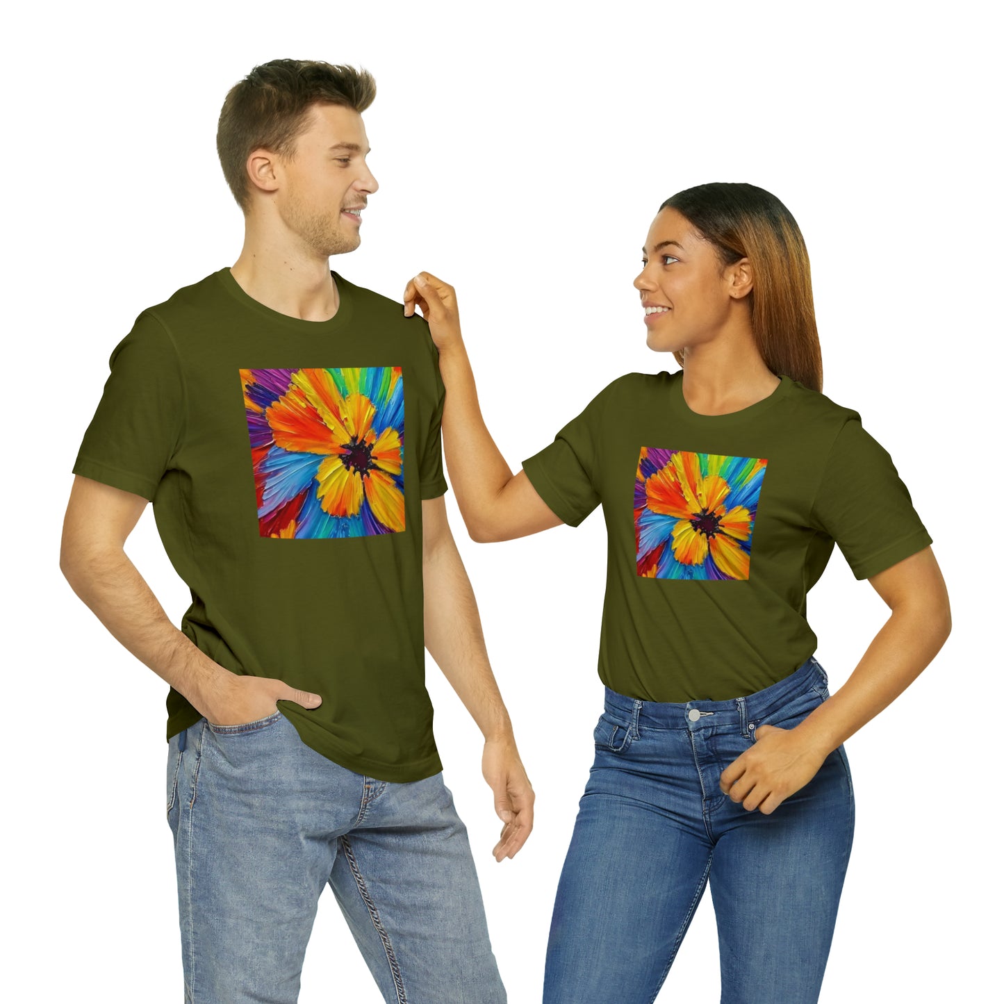 Oil Painted Flower Tee