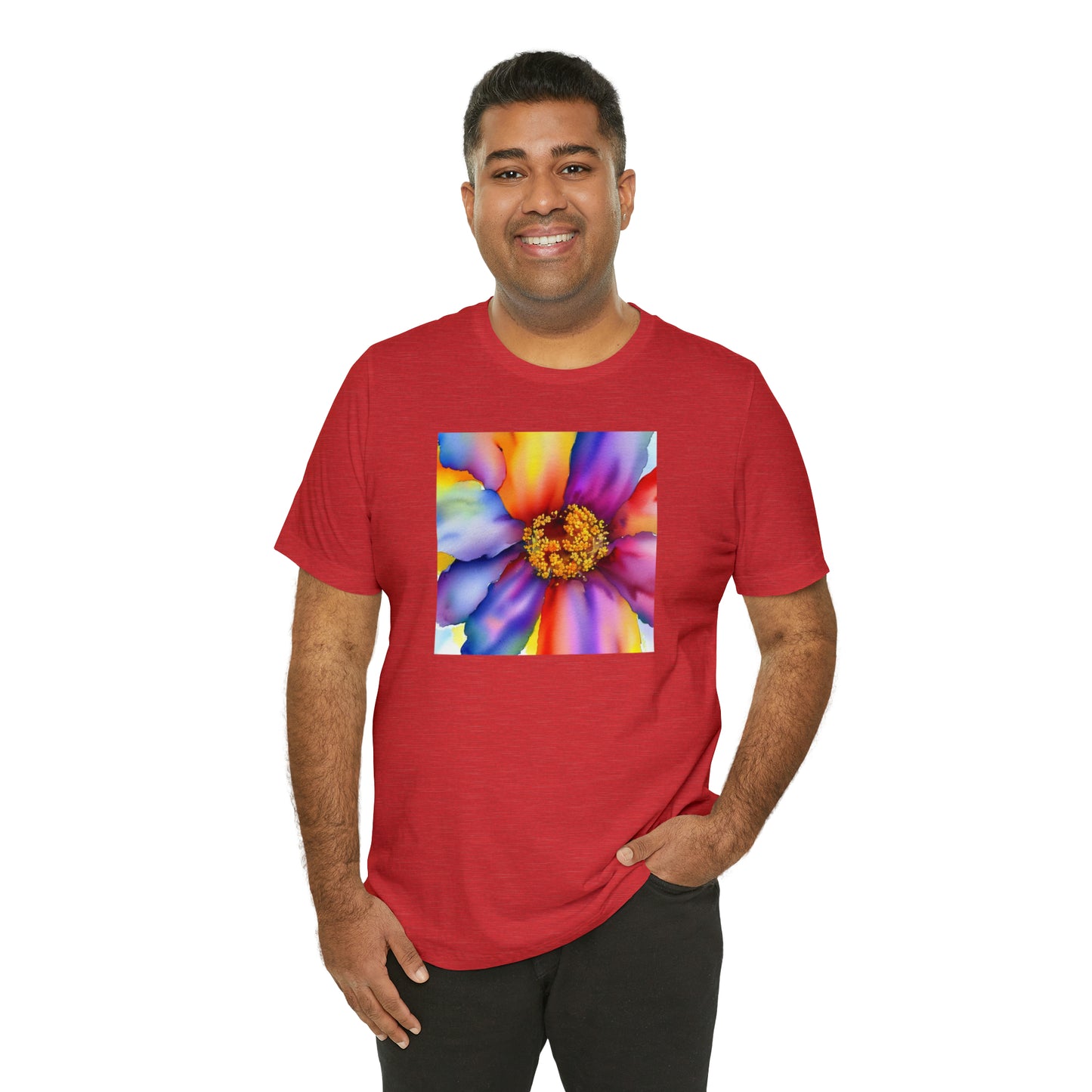 Colorful Open Flower Tee
