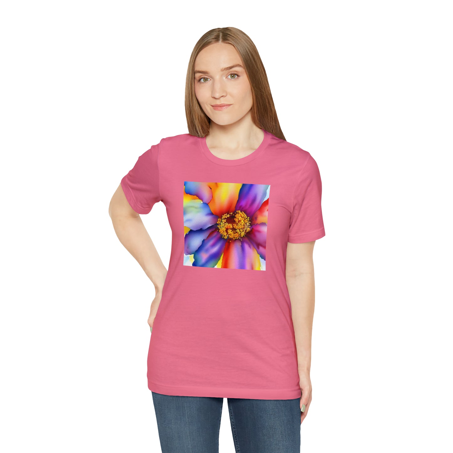 Colorful Open Flower Tee