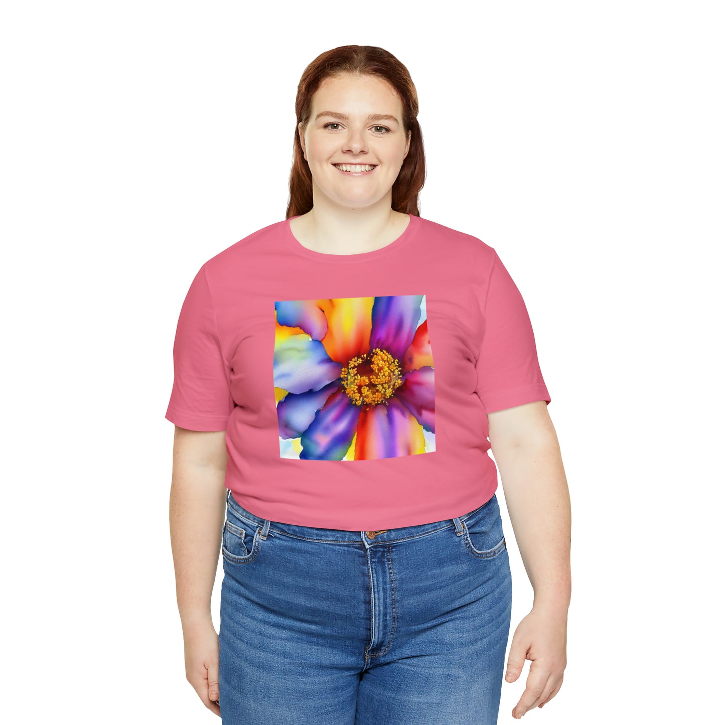 Colorful Open Flower Tee