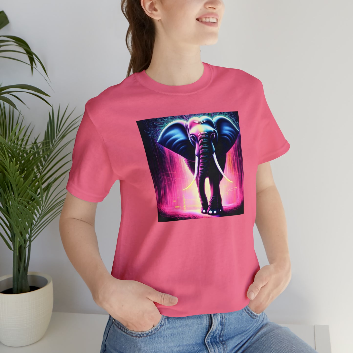 Pink Rain Elephant Tee