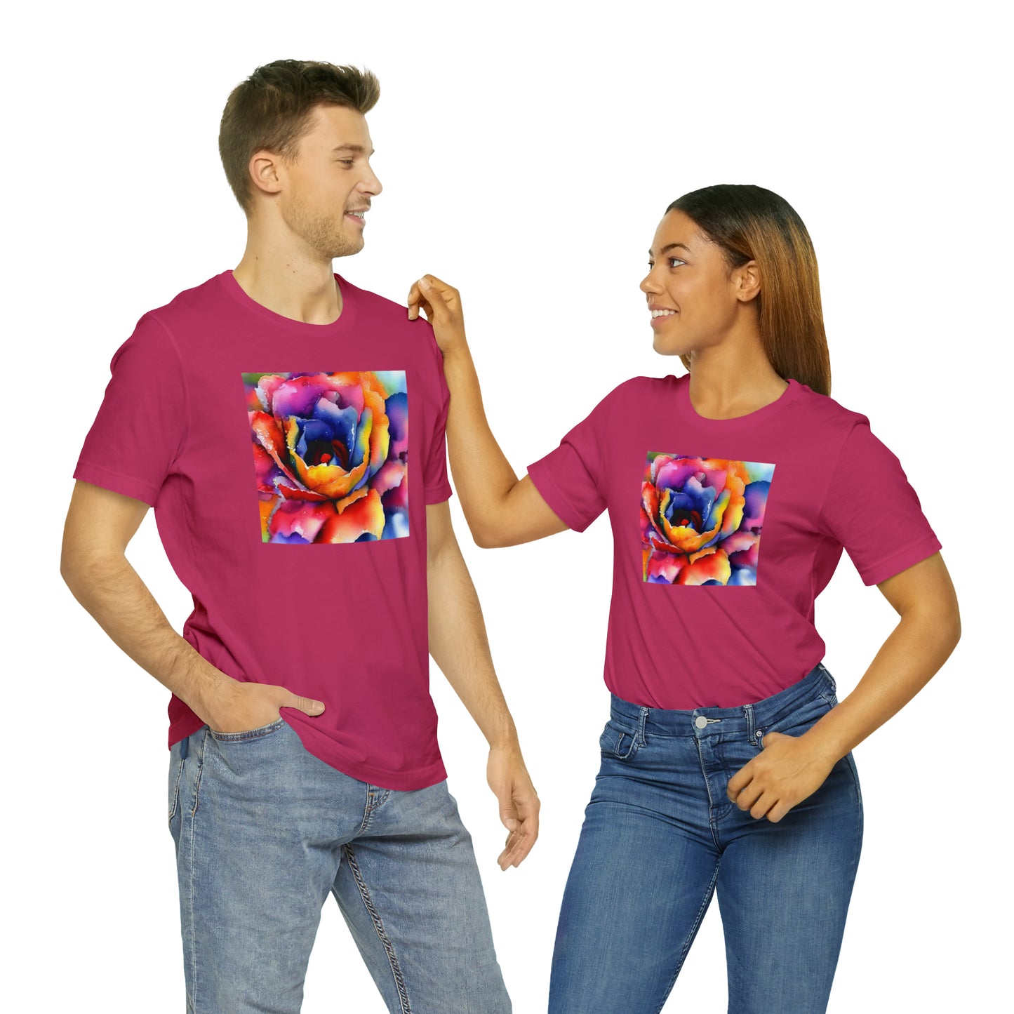 Open Watercolor Flower Tee