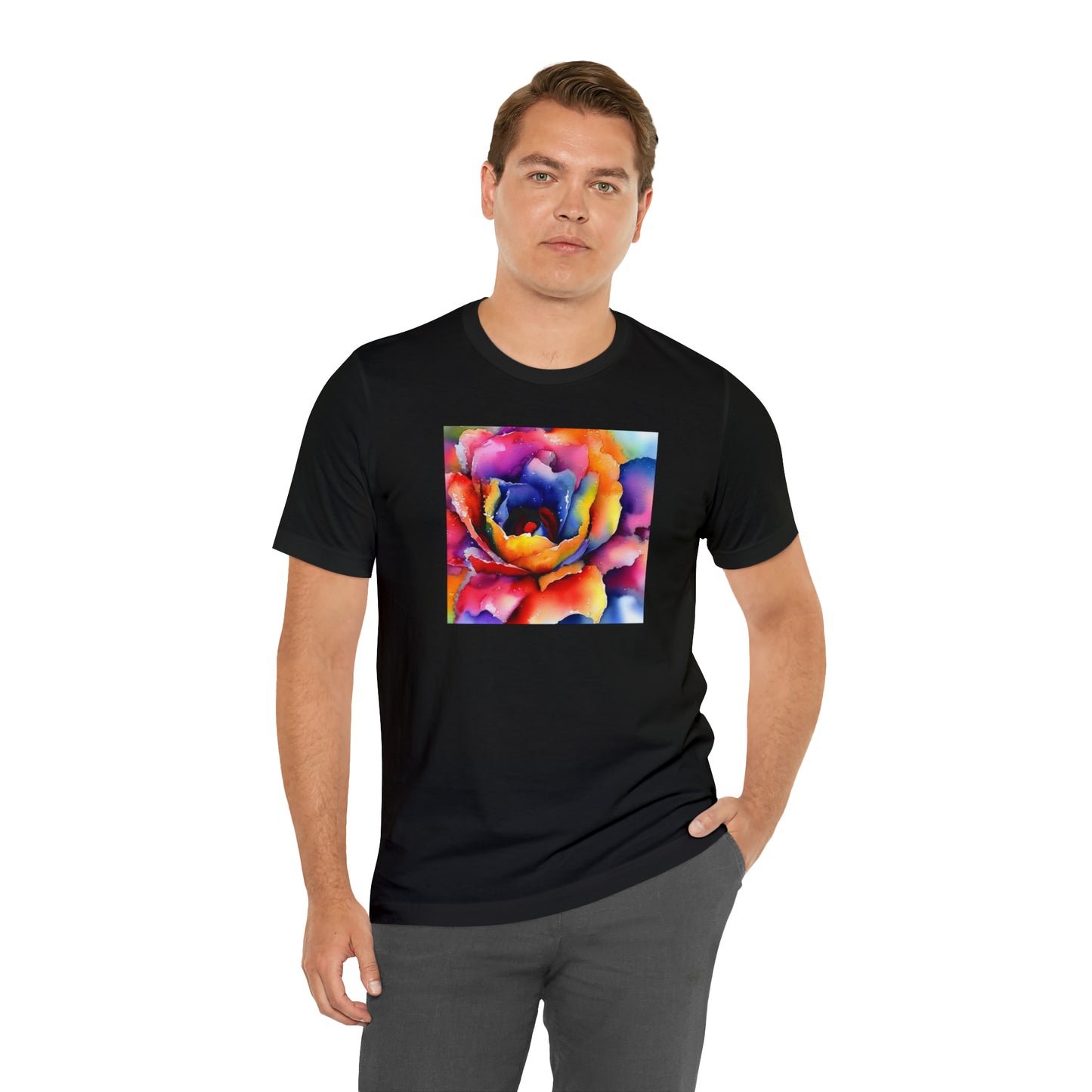Open Watercolor Flower Tee