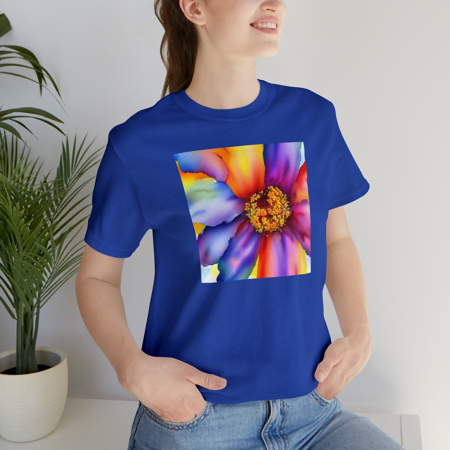 Colorful Open Flower Tee