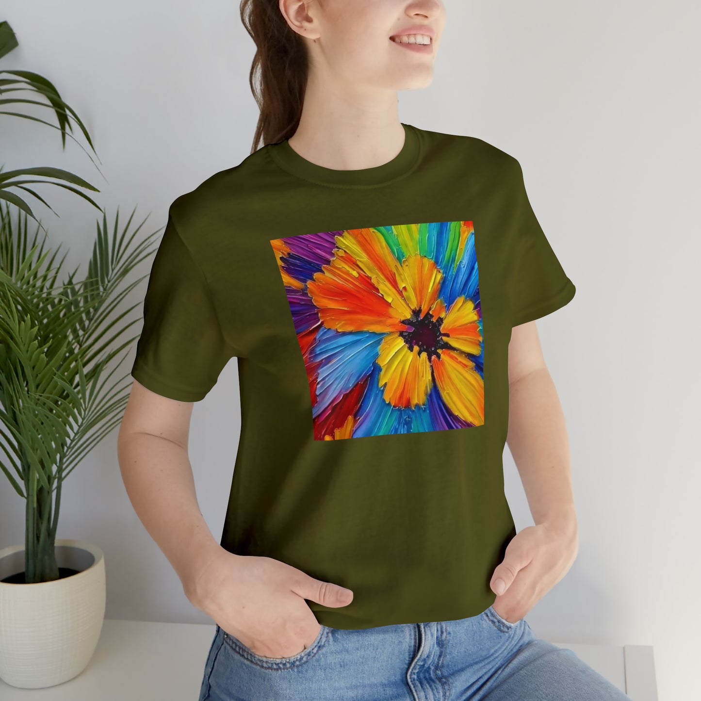 Oil Painted Flower Tee