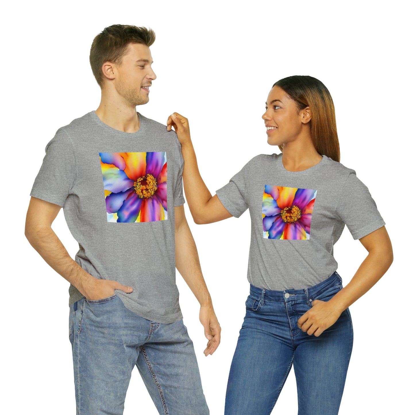 Colorful Open Flower Tee