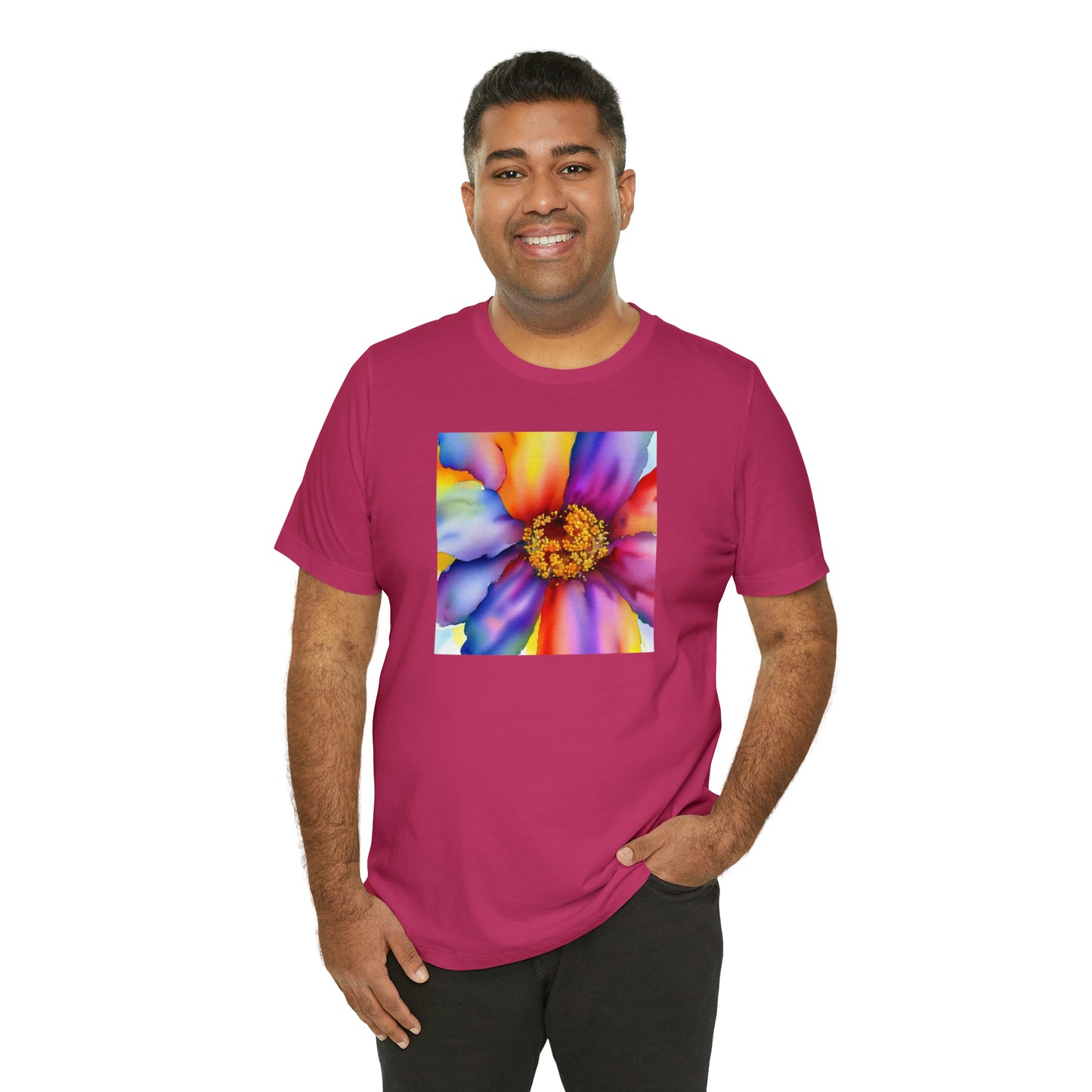 Colorful Open Flower Tee