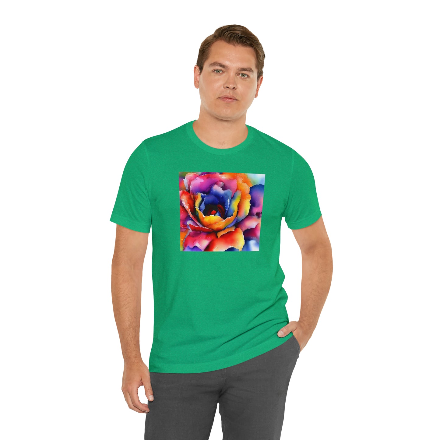 Open Watercolor Flower Tee