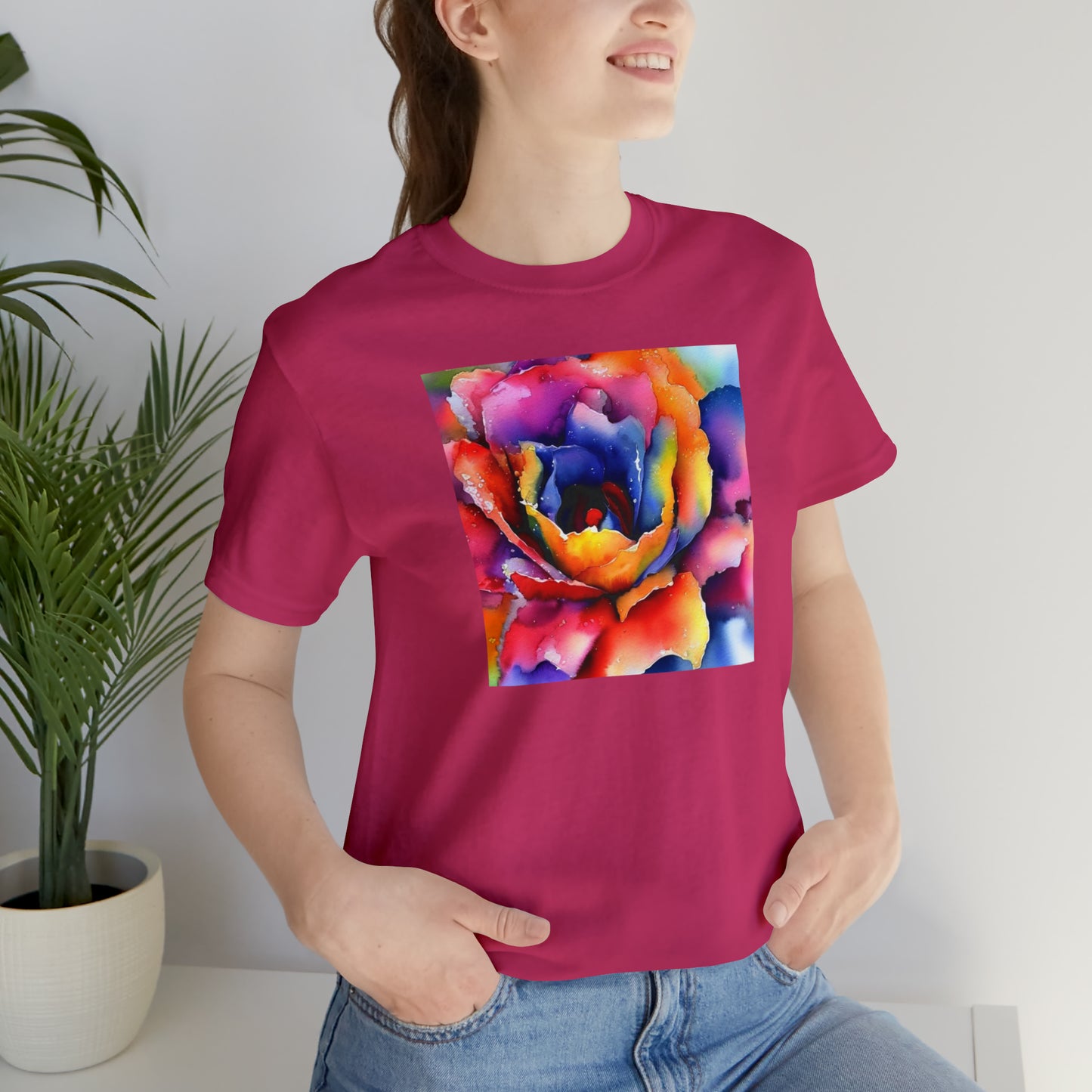 Open Watercolor Flower Tee